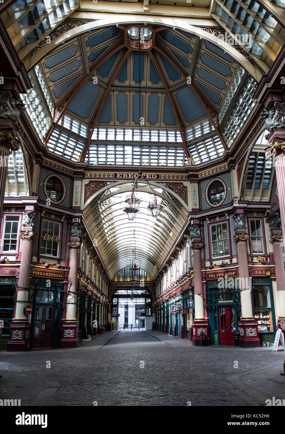 Leadenhall Market Londres historique utilisé comme l'ensemble pour le chemin de traverse dans les films de harry potter Banque D'Images