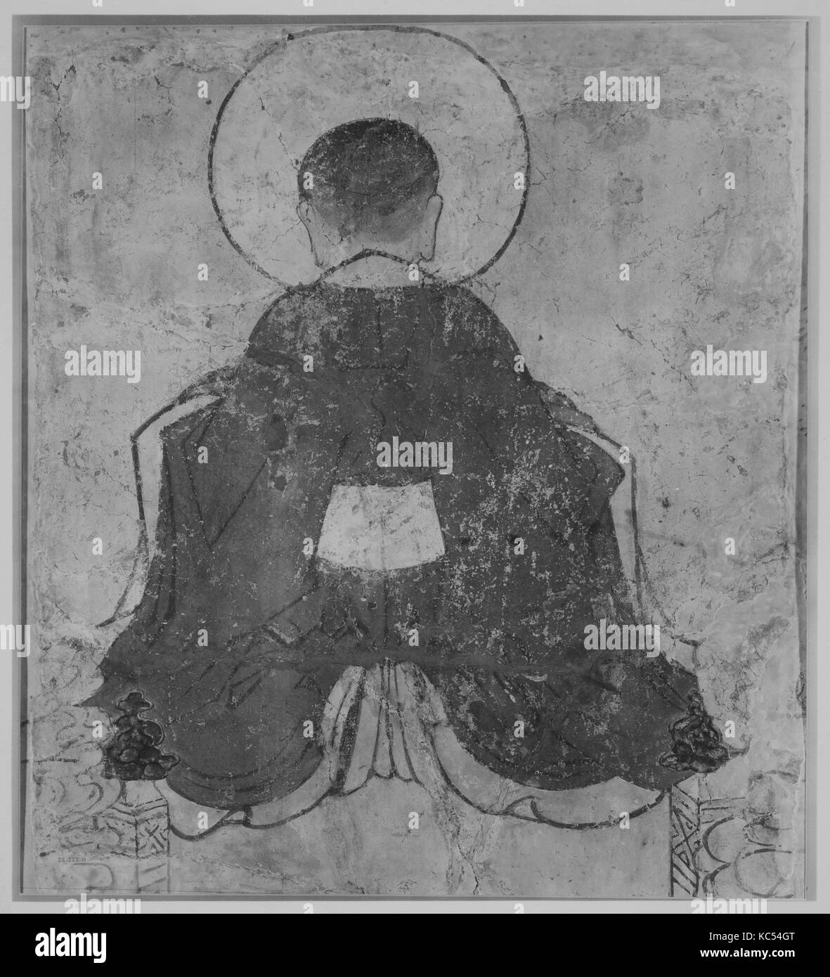 Peinture murale, Dynastie Song (960-1279), Chine, fresque, H. 26. (66 cm) ; W. 23 1/2 in. (59,7 cm), Peintures Banque D'Images