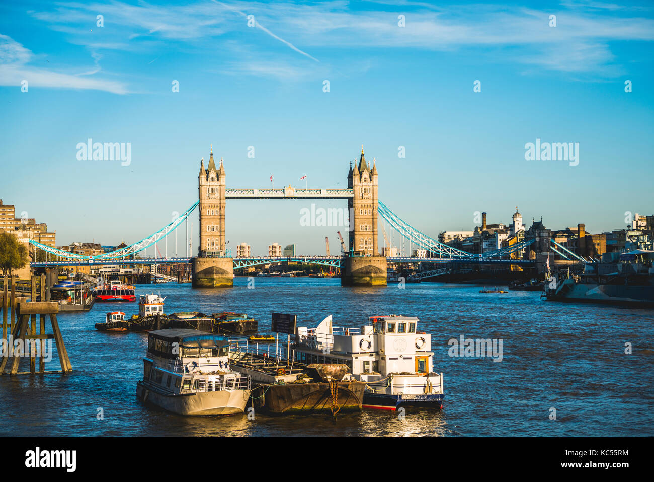 Vue depuis le pont de Londres, Tower Bridge, themse, Southwark, Londres, Angleterre, Royaume-Uni Banque D'Images