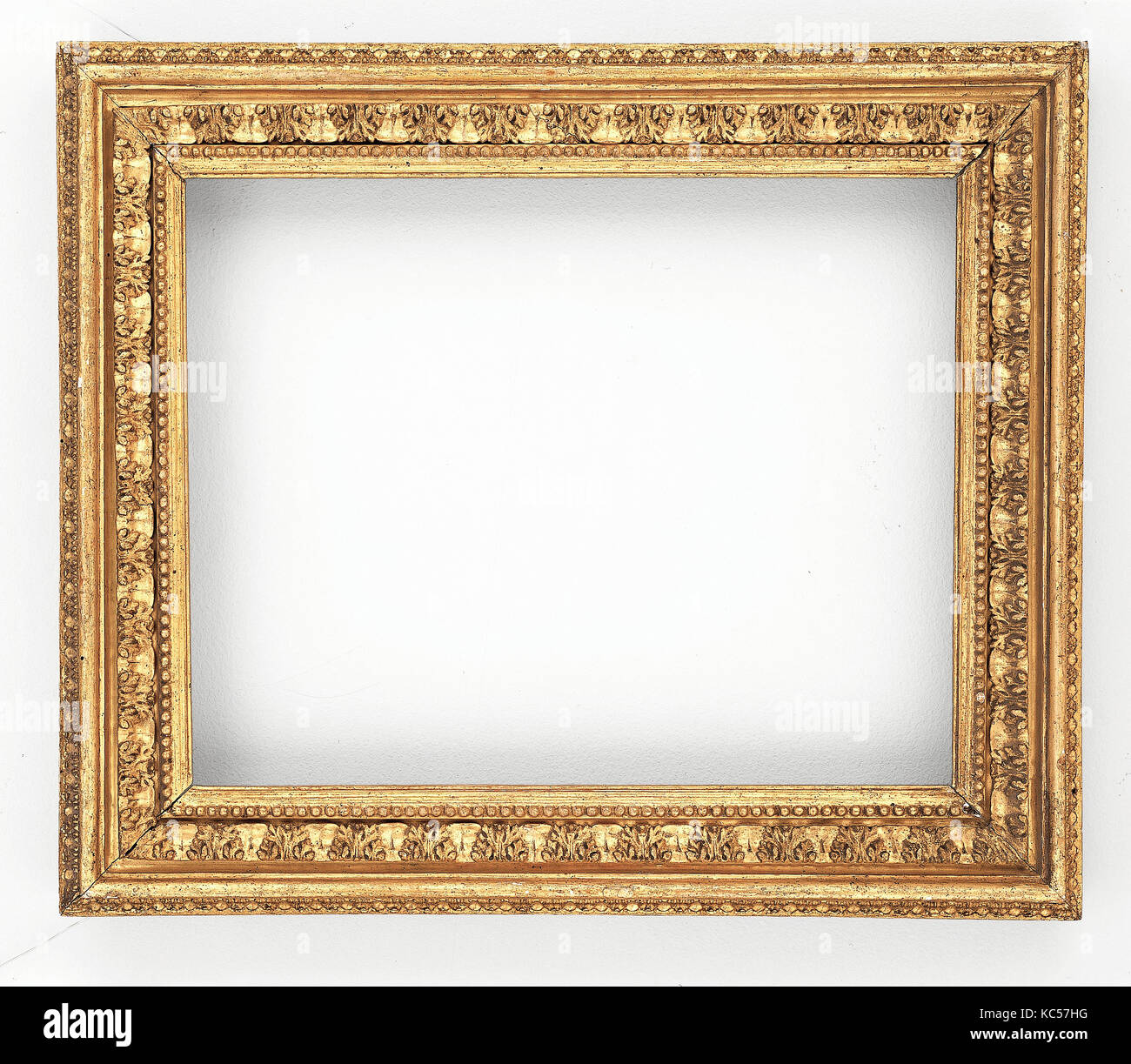 Cadre, ca. 1680-1700, le peuplier, Total : 19 1/2 x 22 7/8 in. (49,5 x 58,1 cm) : la vue : 131/2 x 17 in. (34,3 x 43,2 cm.) ; cannelure Banque D'Images