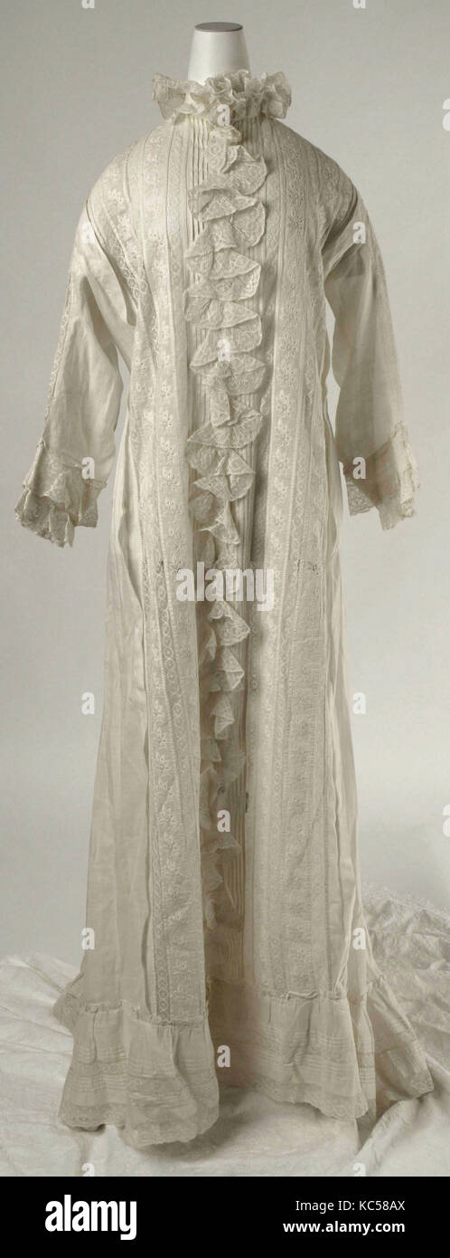 Ensemble de mariage, 1883, coton, américaine ou européenne. Banque D'Images