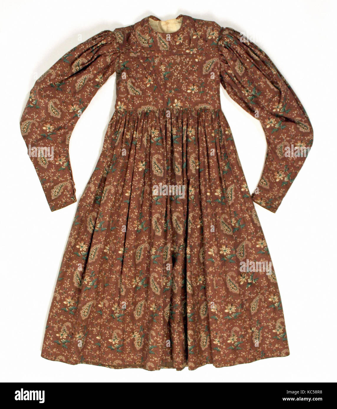 Robe, 1830-39, American, coton Banque D'Images