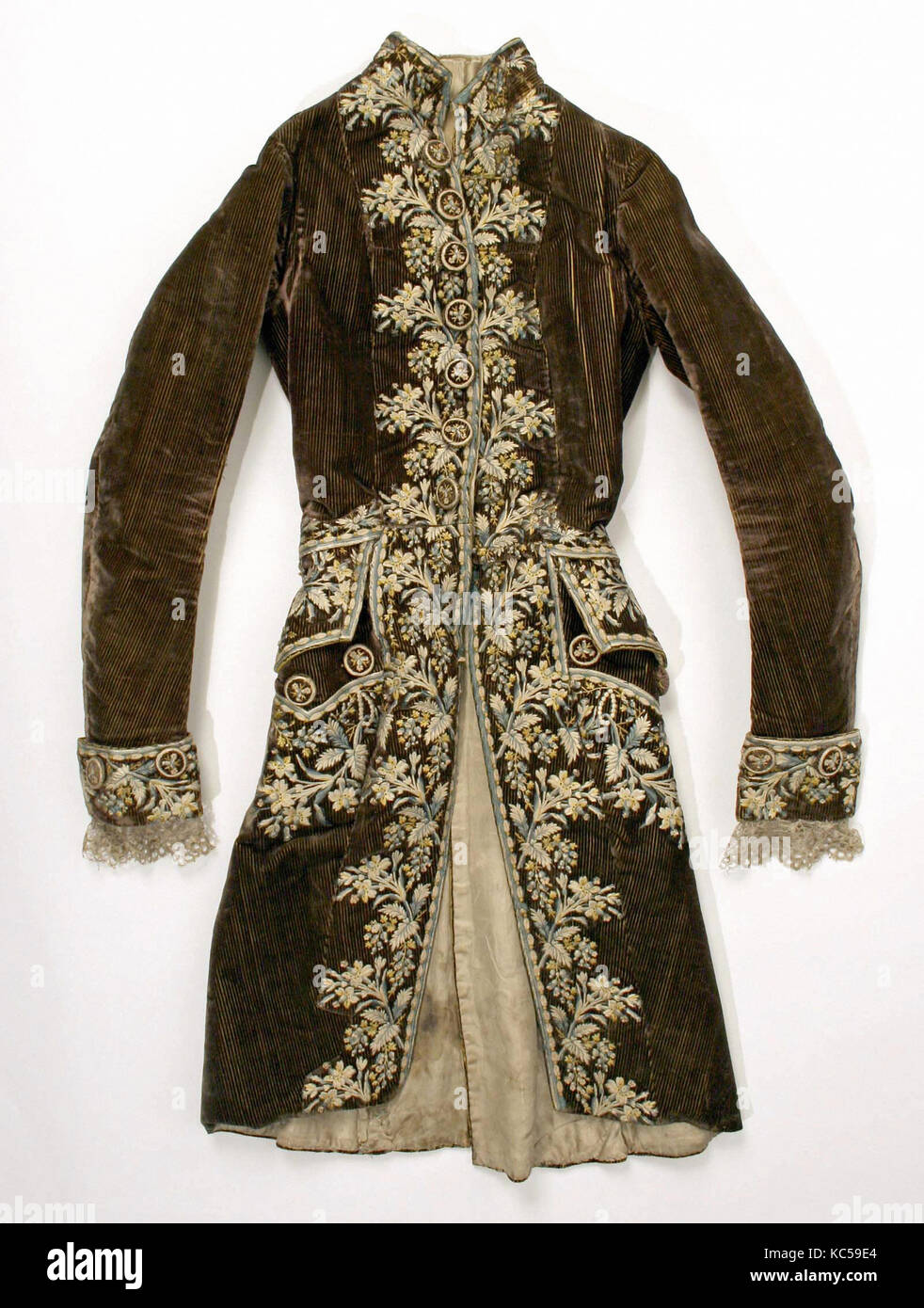 Manteau, 1750-1999, probablement l'anglais, la soie Banque D'Images