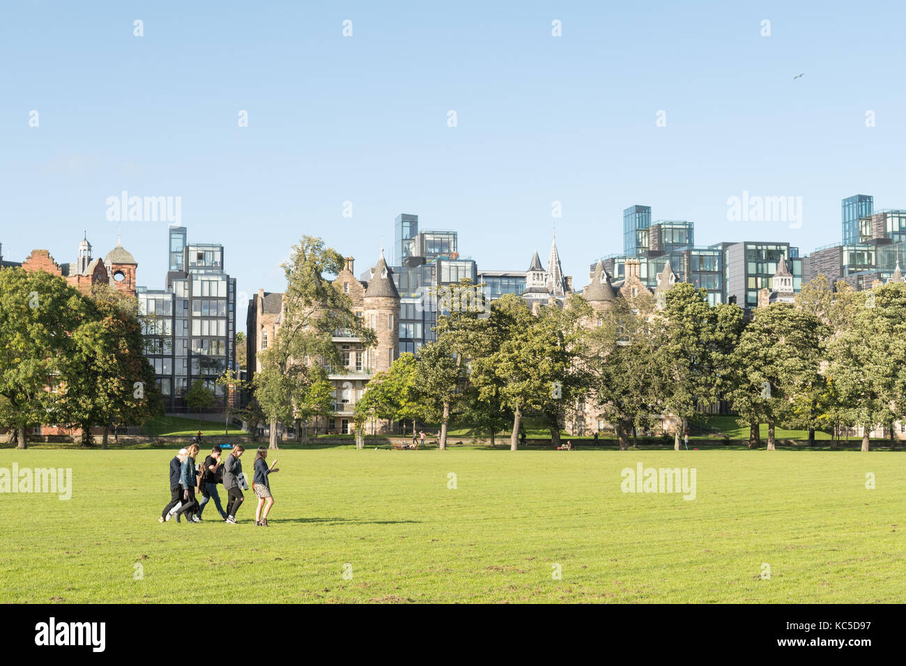 Logement de Luxe Édimbourg - Quartermile surplombant le parc des Meadows, Édimbourg, Écosse, Royaume-Uni Banque D'Images