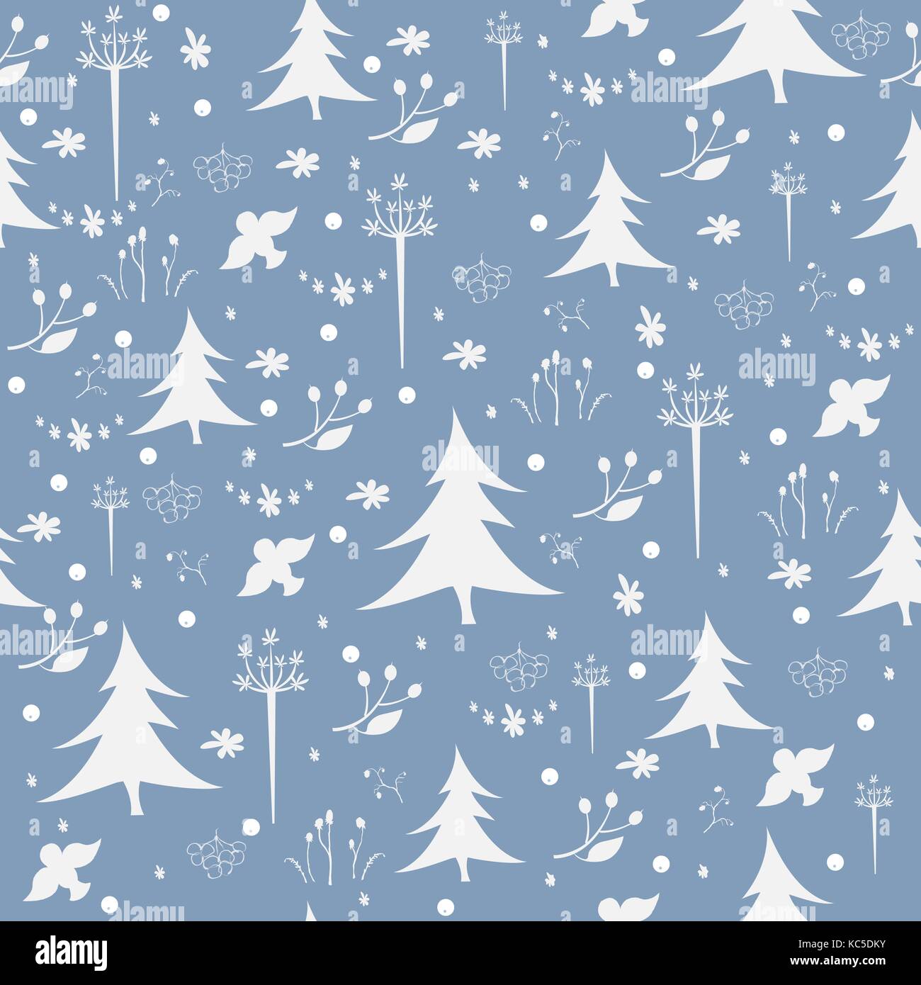 Joyeux Noël/hiver transparente avec motif sapin, épinettes, de petits fruits, d'oiseaux, Rowan. vector illustration. Illustration de Vecteur