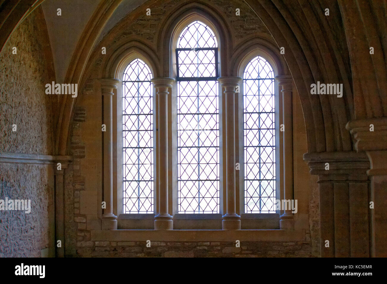 Lacock, Angleterre - le 2 février 2016 : abbaye de Lacock dédiée à St Mary et St Bernard, a été fondée en 1229. Cela a été utilisée dans le film Harry Potter. Banque D'Images