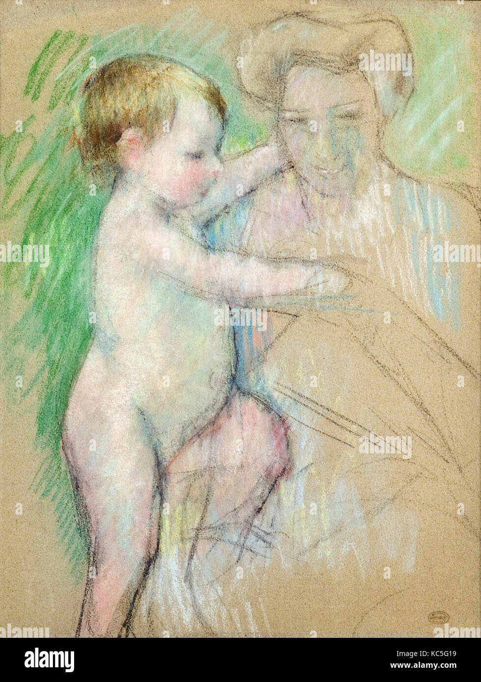 Mary Cassatt - Mère et Enfant Banque D'Images