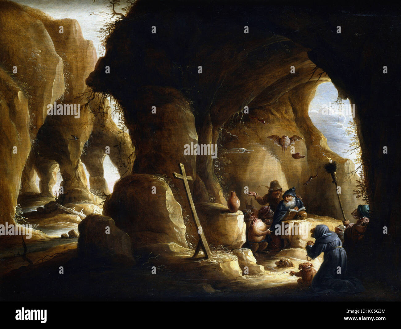 Abraham Teniers - La Tentation de saint Antoine Banque D'Images
