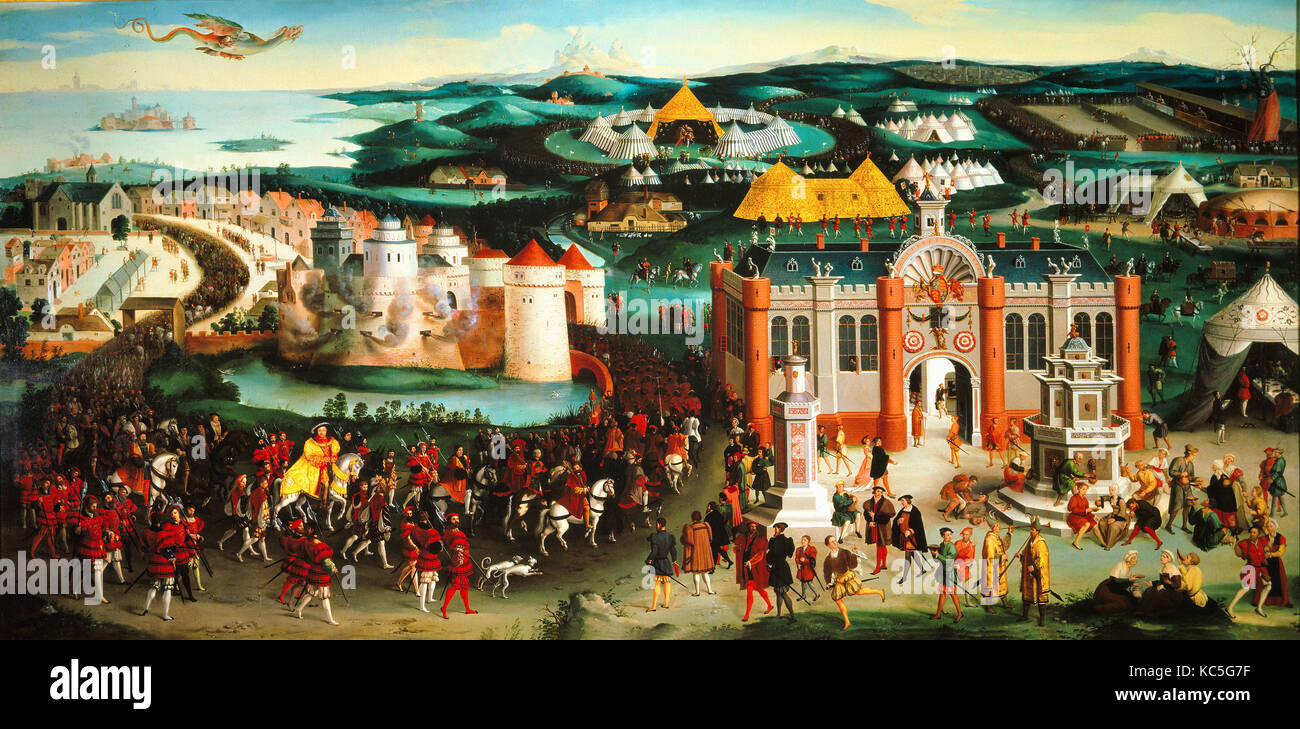 - Bouterwerk Friedrich tissu doré réunion Camp (7 juin 1520) Banque D'Images