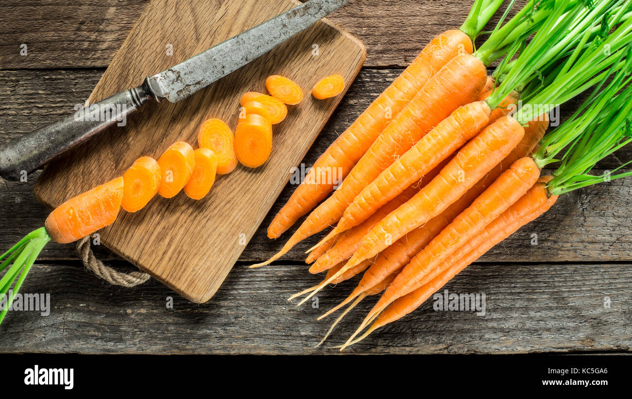 La carotte fraîche et douce Banque D'Images