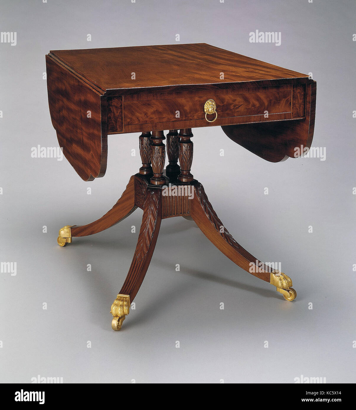 Abattant Table Pembroke, attribuée à l'atelier de Duncan Phyfe, 1810-20 Banque D'Images