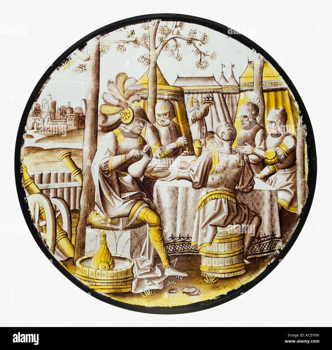Ben-Hadid avec cocarde et le siège de Samarie, ca. 1525 Banque D'Images