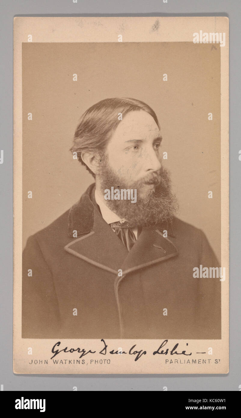 George Leslie Dunlop, les années 1860, à l'albumine argentique, env. 10.2 x 6.3 cm (4 x 2 1/2 in.), Photographies Banque D'Images