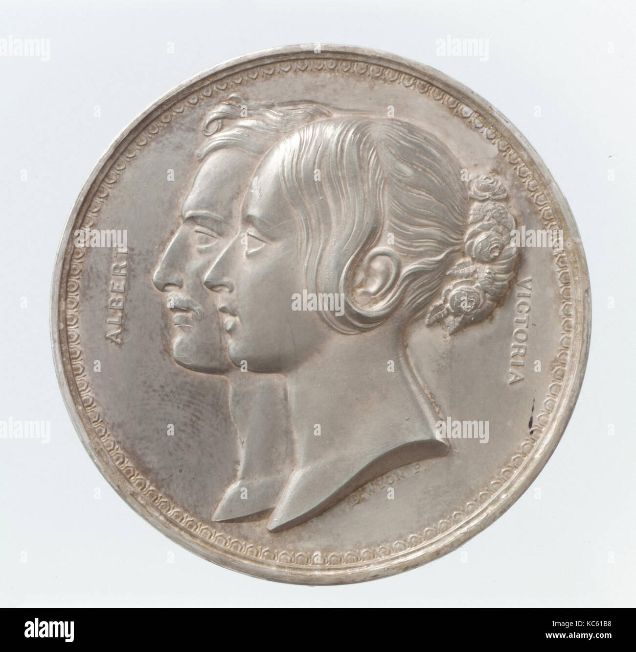 Le Mariage de Victoria et Albert, Benjamin Wyon, 1840 Banque D'Images