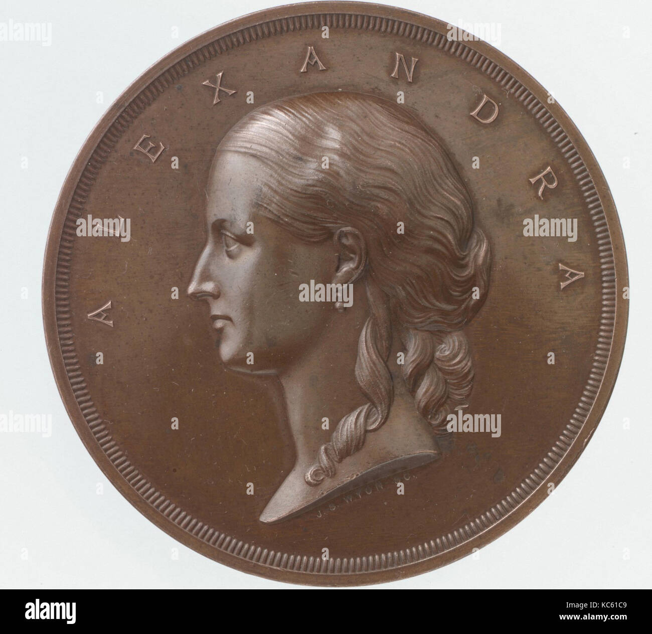 La Princesse Alexandra a salué en Angleterre, médaillé olympique : Joseph Berger Wyon, 1863 Banque D'Images