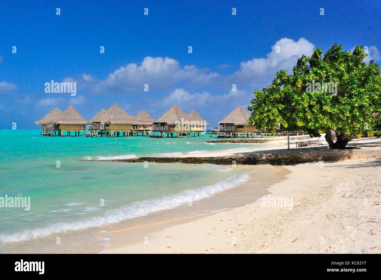 Hôtel Intercontinental Bora Bora Banque D'Images