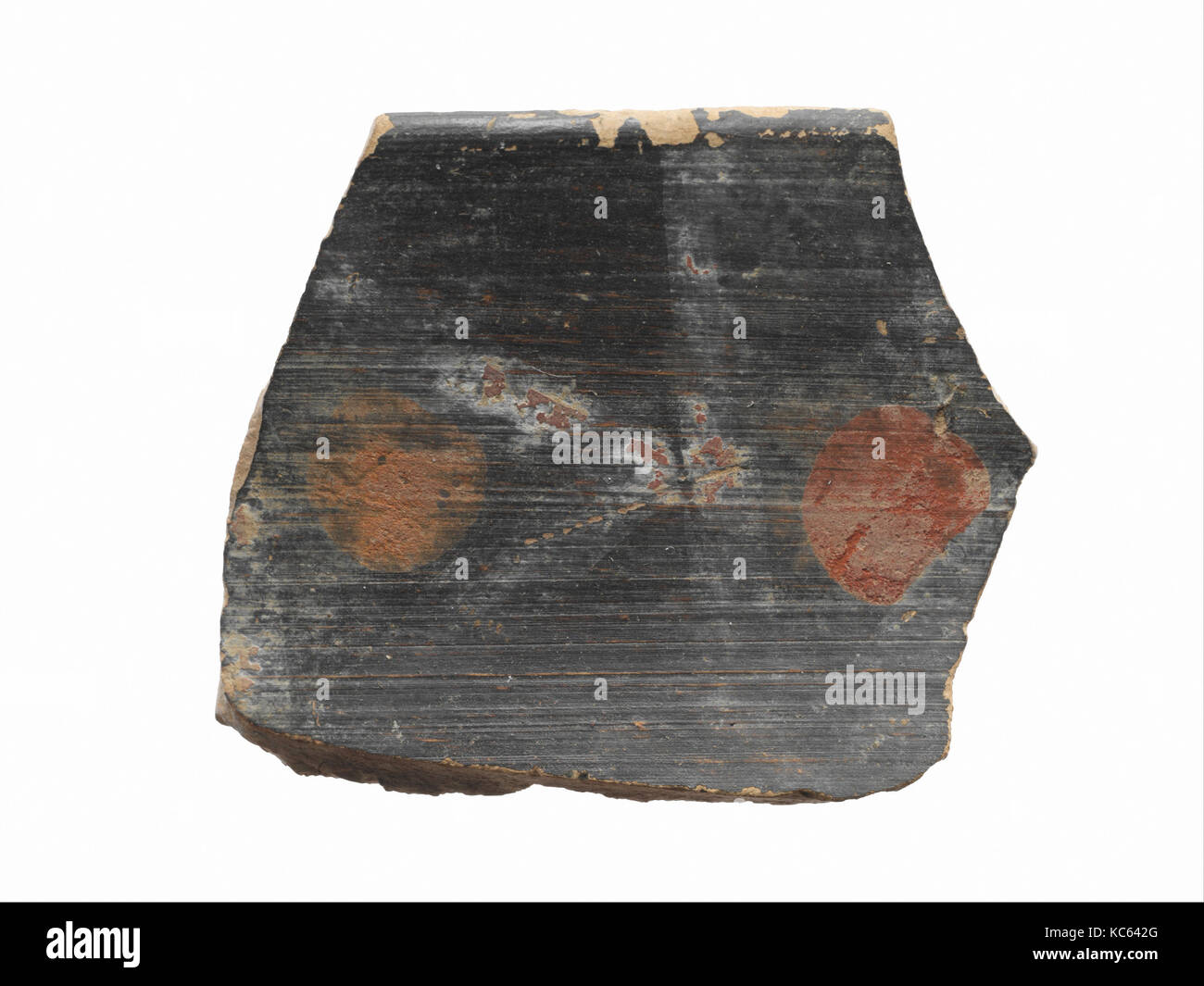 Rim en terre cuite d'une tasse avec motifs polychromes, ca. 1800-1700 av. Banque D'Images