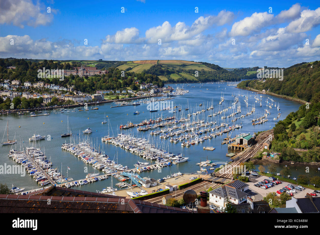 La rivière dart capturés à kingswear dans le sud du Devon Banque D'Images