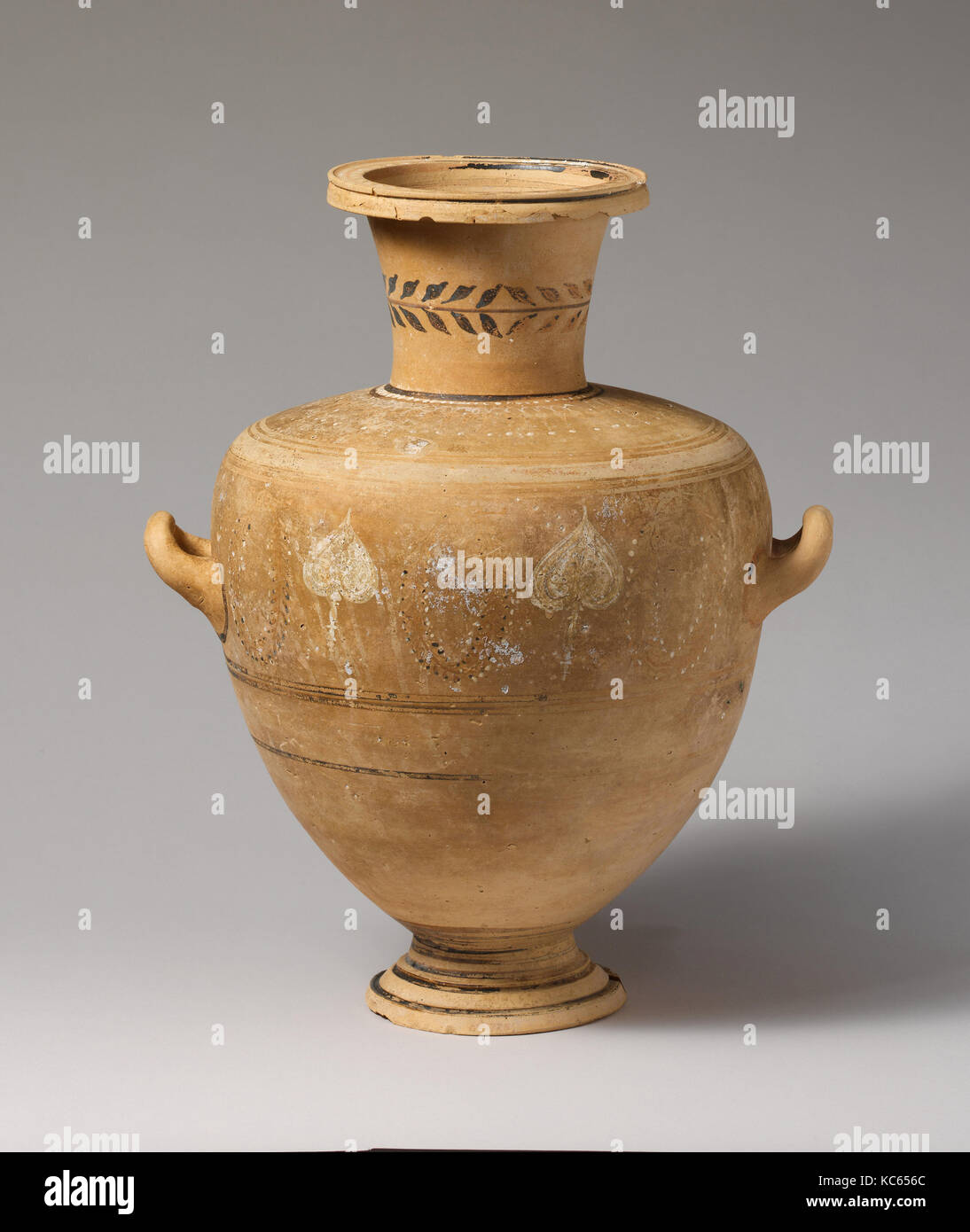 Hadra en terre cuite (pot d'eau hydria), fin du iiie siècle avant J.-C. Banque D'Images
