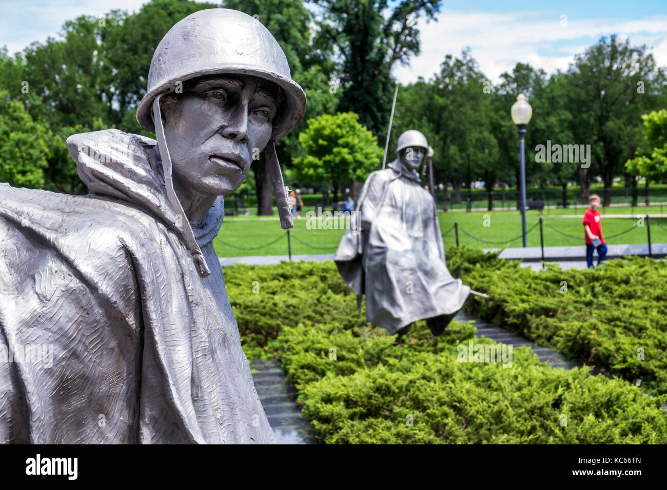 Washington DC, National Mall, Korean War Veterans Memorial, monument, statue, DC170527011 Banque D'Images