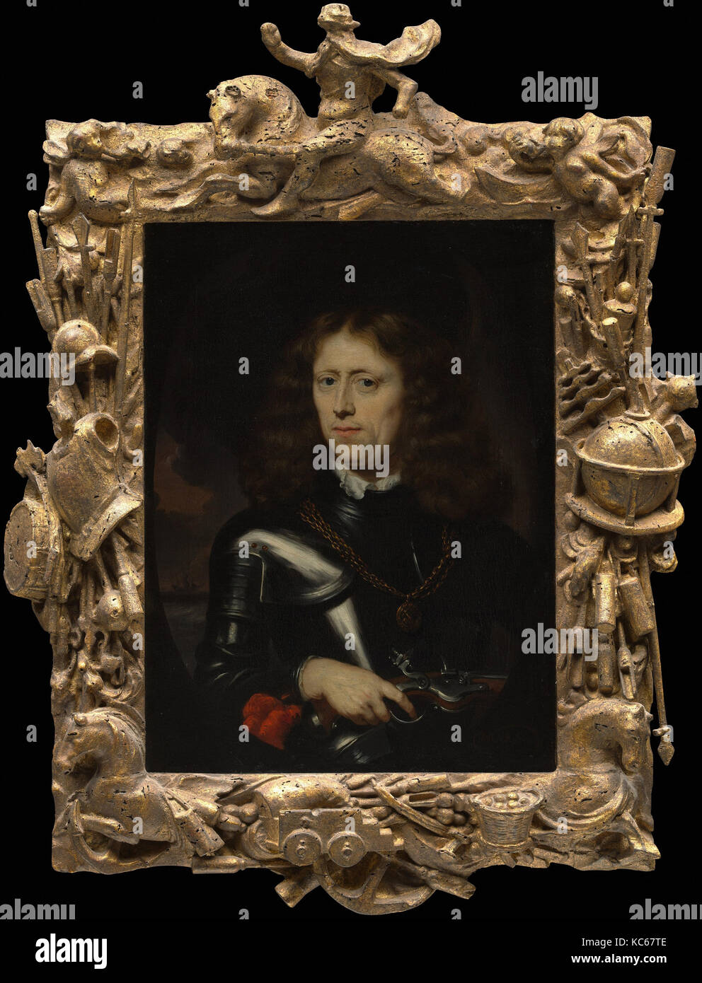 L'amiral Jacob Binkes (né vers 1640, mort en 1677), Nicolaes MAES Banque D'Images
