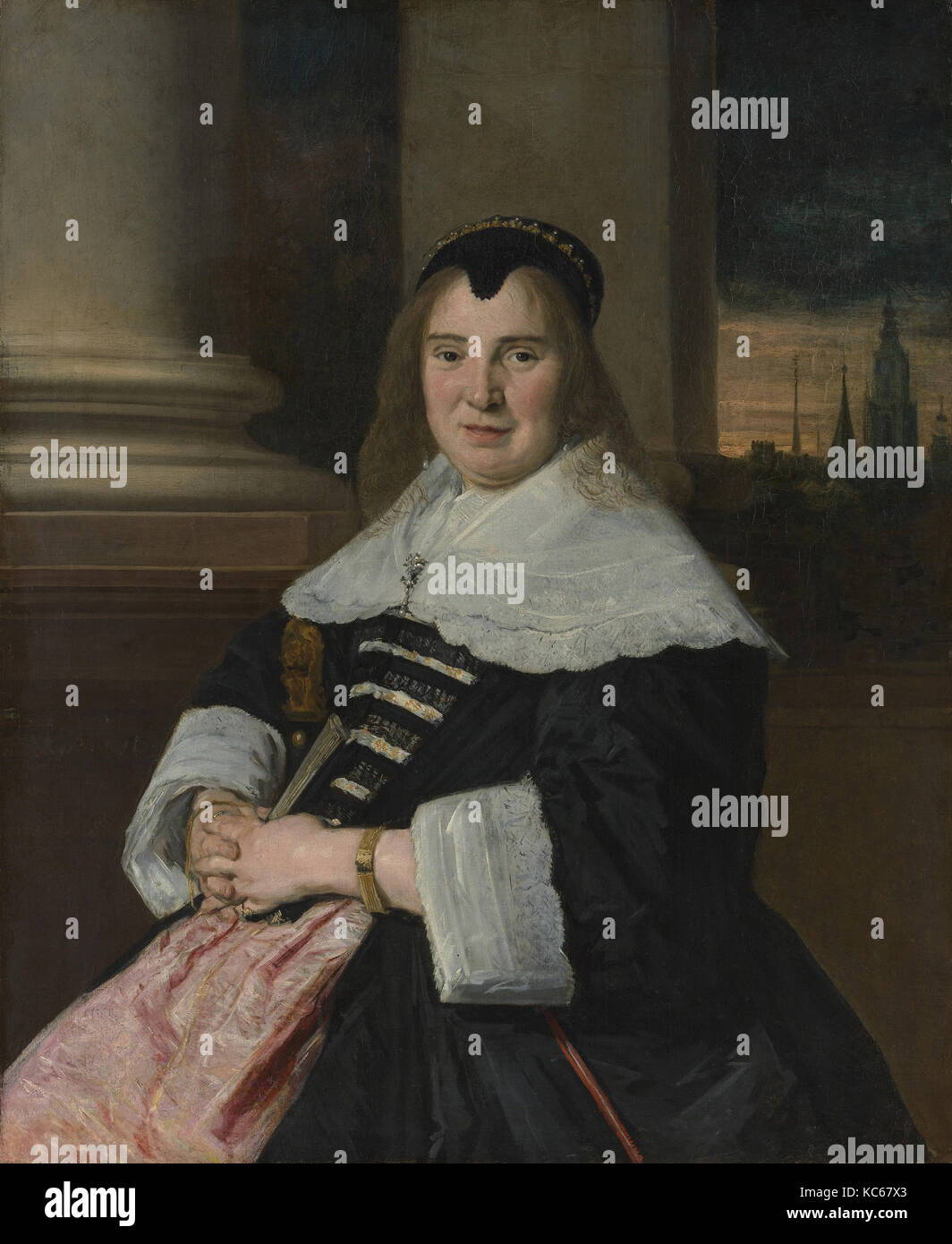 Portrait d'une femme, Frans Hals, ca. 1650, 18e siècle probablement retravaillé Banque D'Images