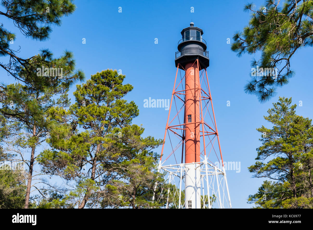 La rivière Crooked lighthouse, carabelle, Floride Banque D'Images