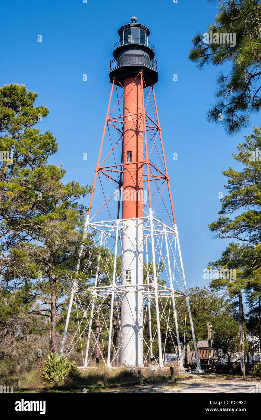 La rivière Crooked lighthouse, carabelle, Floride Banque D'Images