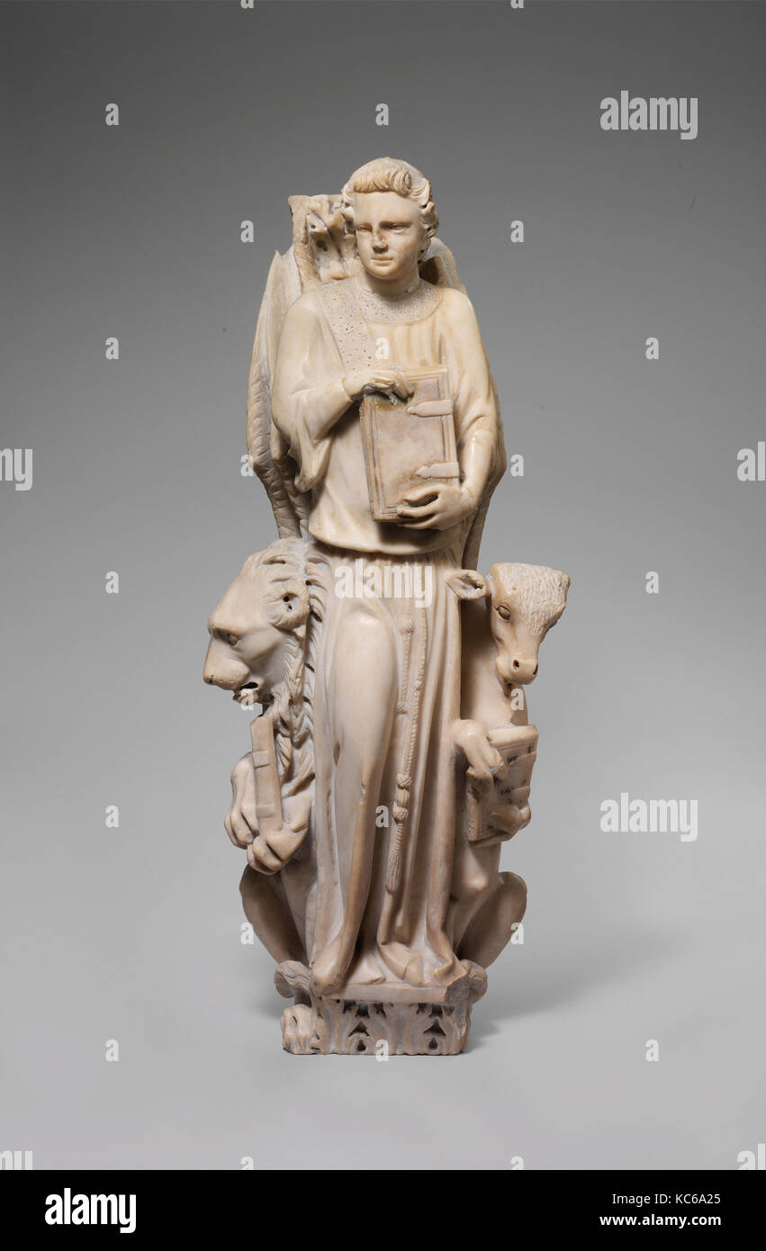 (Pilastre Tetramorph) de le parapet d'une chaire avec symbole de l'évangéliste, l'atelier de Giovanni Pisano, ca. 1302-10 Banque D'Images