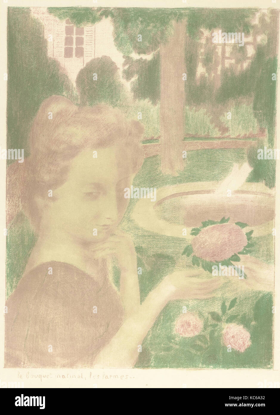 Le bouquet matinal, les larmes, de l'album Amour, Maurice Denis, 1899 Banque D'Images