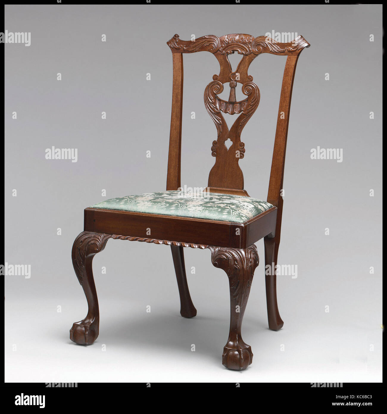 Side Chair, 1755-90, faite à New York, United States, American, acajou, liquidambar, 38 7/8 x 24 1/4 x 22 1/4 in. (98,7 x 61,6 Banque D'Images