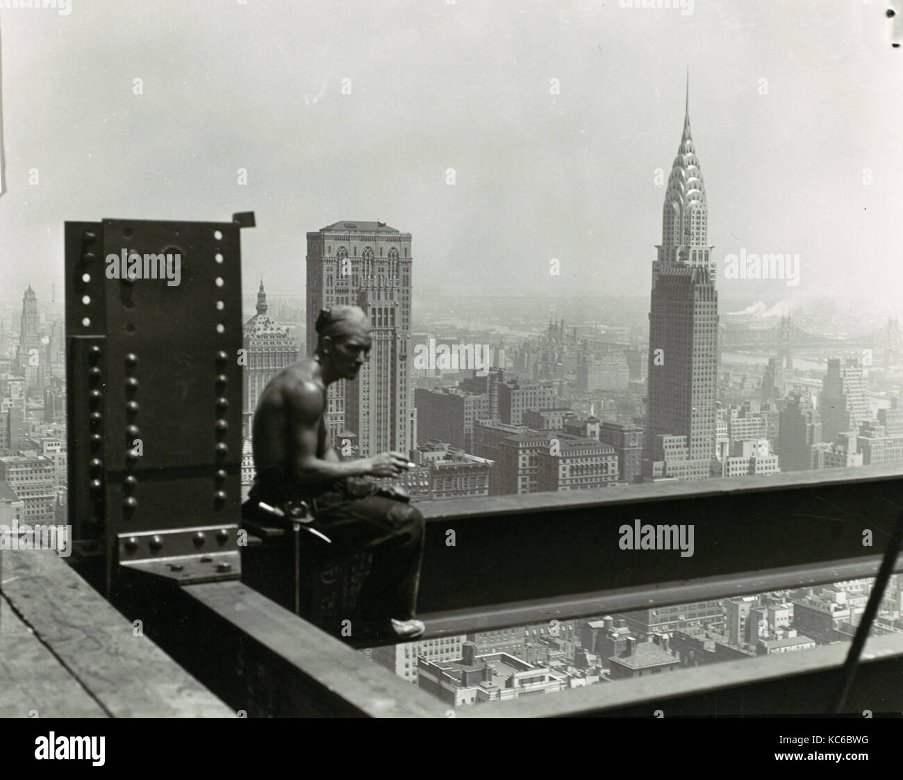 Empire State Building, 1930, Tirage argentique, 10,0 x 12,2 cm (3 15/16 x 4 13/16 in.), photographies, Lewis Hine (américain, 1 Banque D'Images