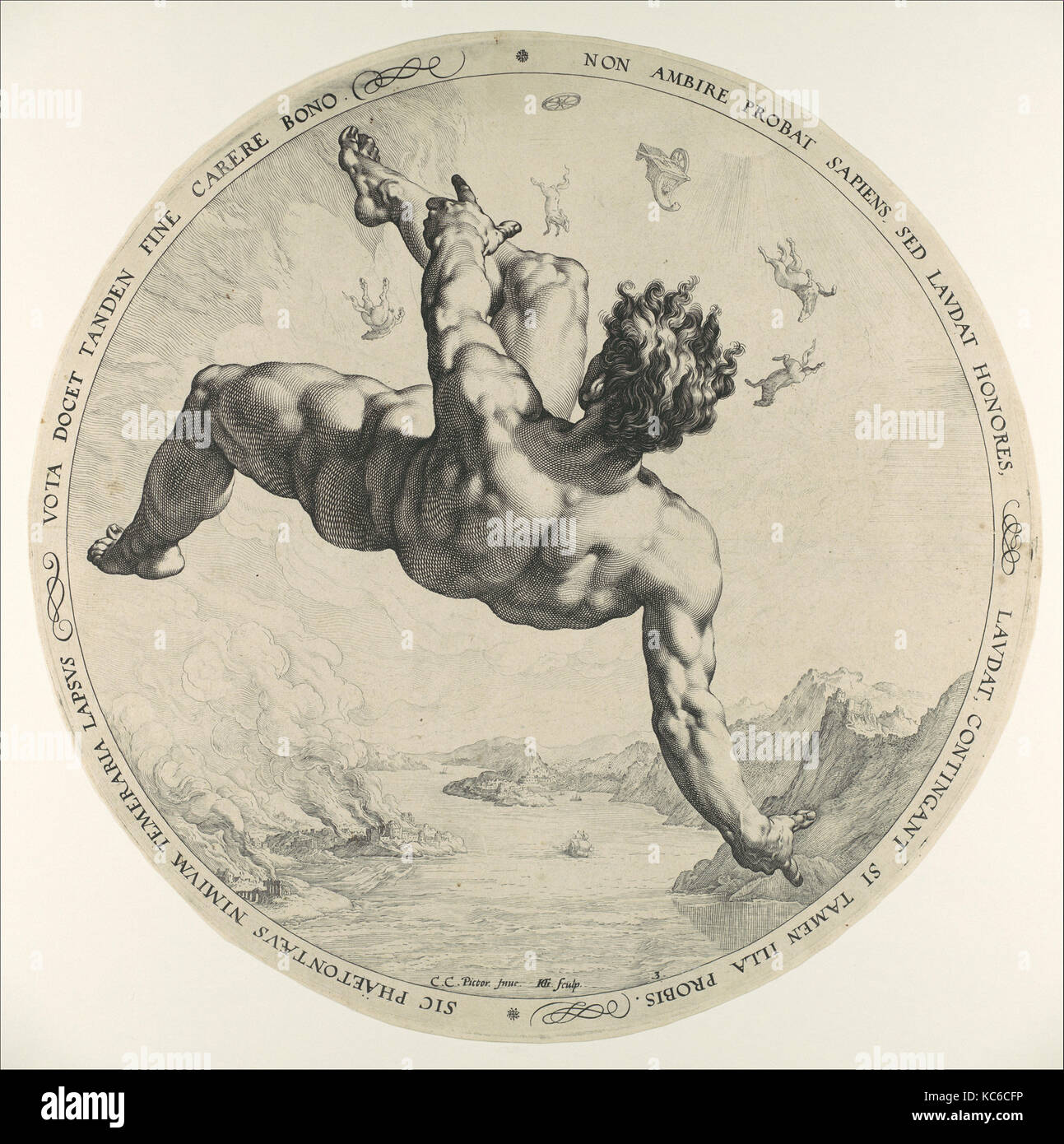 Phaeton, des 4 Disgracers, Hendrick Goltzius, 1588 Banque D'Images