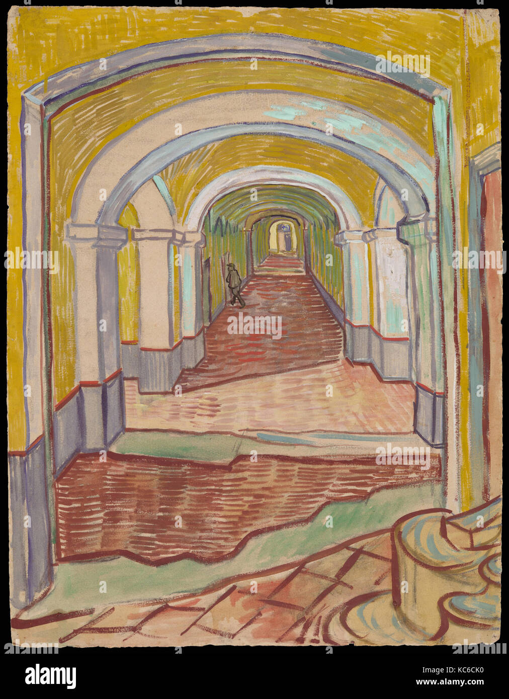 Dans le couloir de l'asile, Vincent van Gogh, Septembre 1889 Banque D'Images