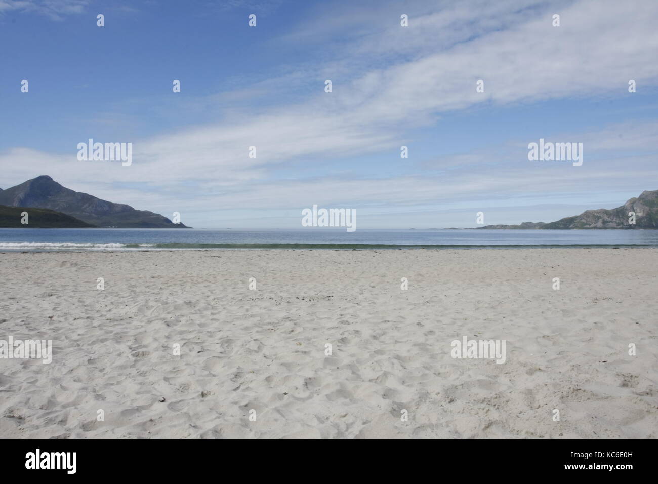 Plage de sable d'été Kvaløya Tromsø Banque D'Images
