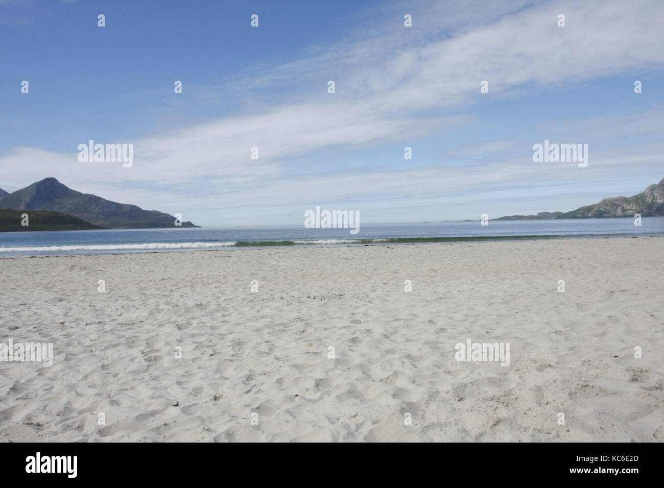 Plage de sable d'été Kvaløya Tromsø Banque D'Images