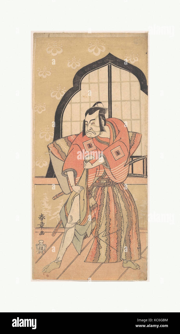 La troisième que Danzo Ichikawa un samouraï vêtu d'un cérémonial, Katsukawa Shunshō Kamishimo, 1769 ou 1770 Banque D'Images