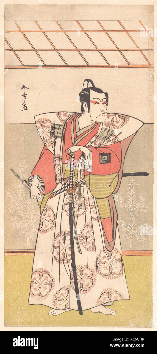 V Ichikawa Danjuro comme un samouraï de haut rang, Katsukawa Shunshō, ca. 1778 Banque D'Images