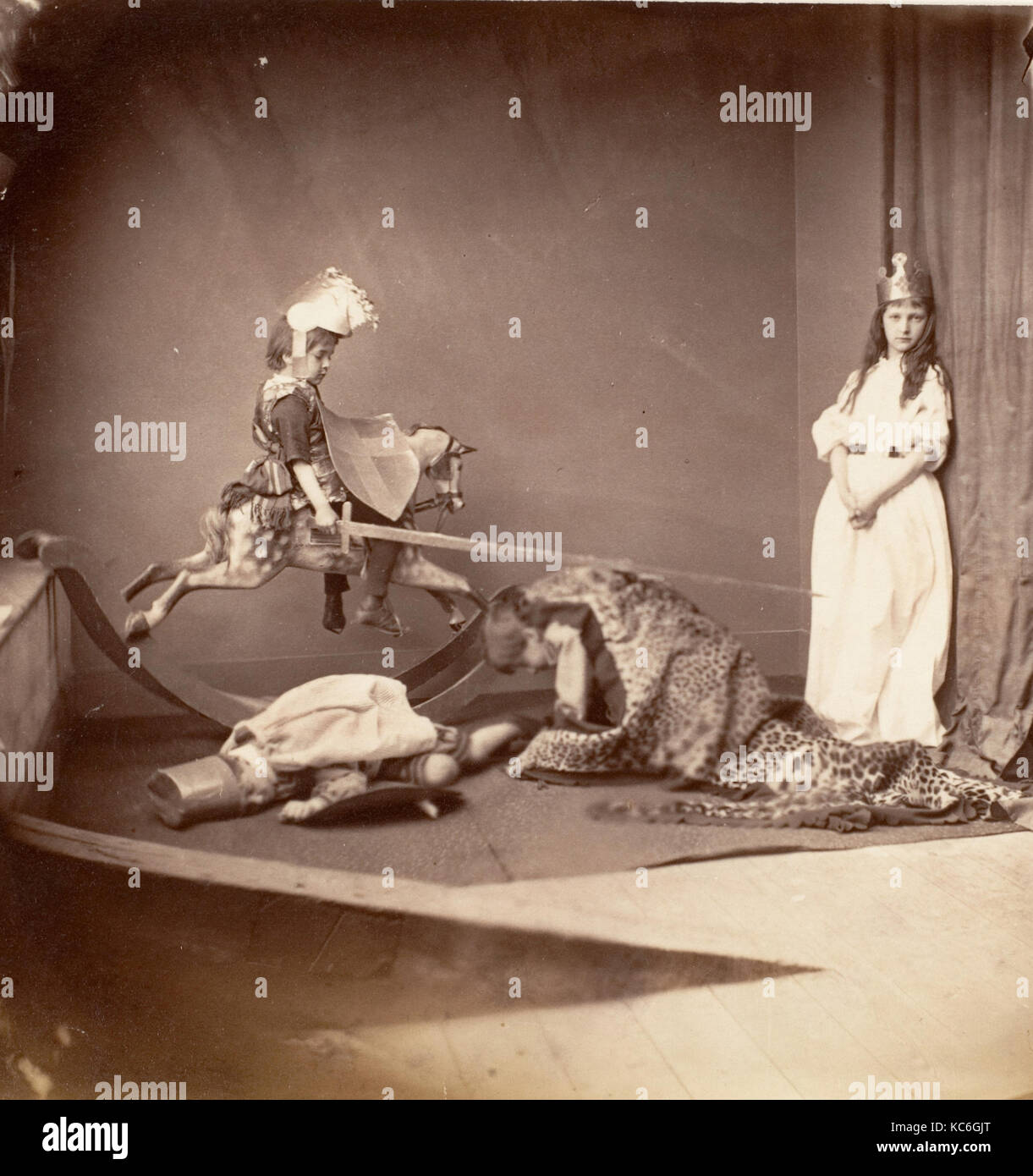 Saint Georges et le Dragon, Lewis Carroll, June 26, 1875 Banque D'Images