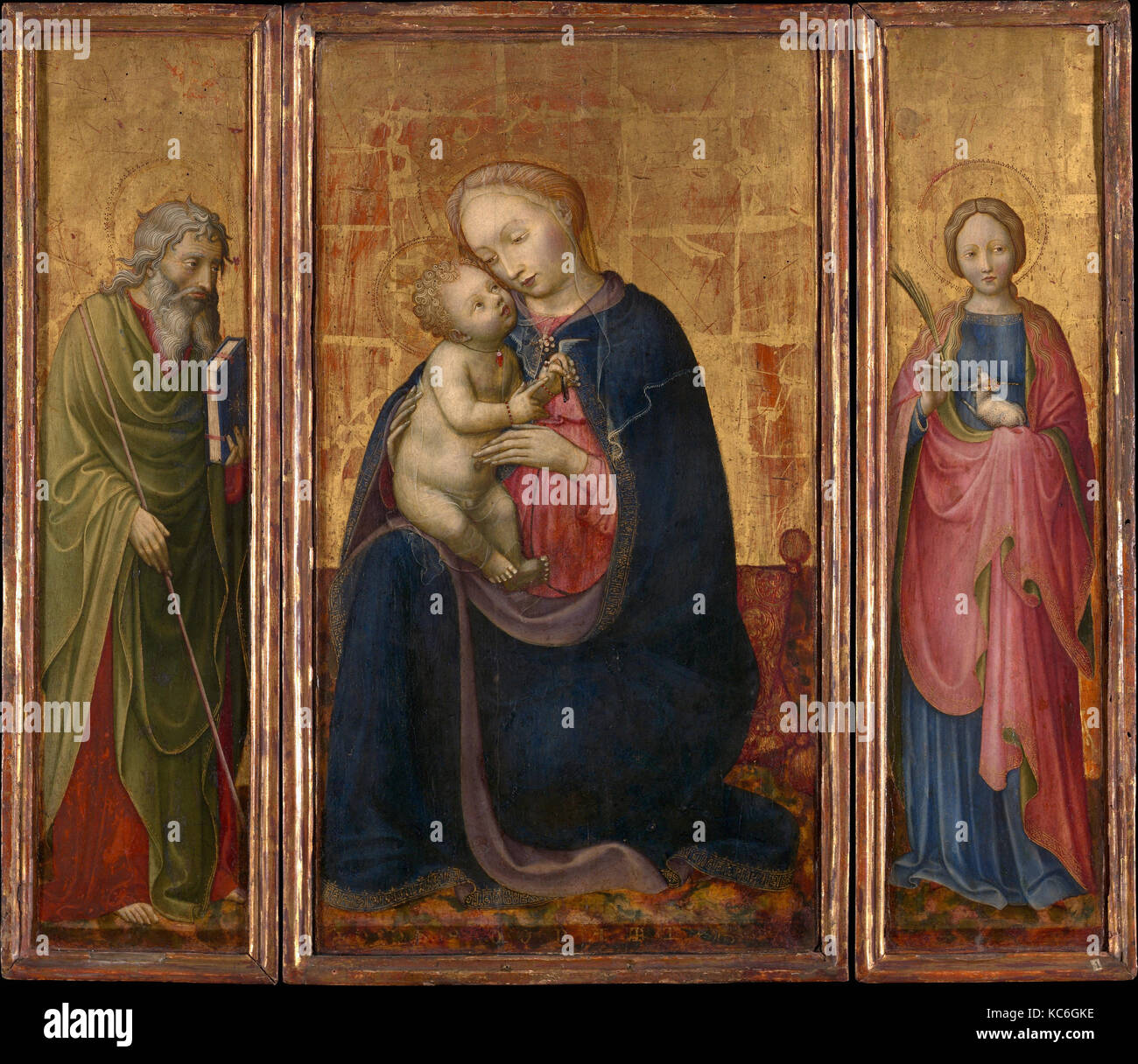 La Madone et l'enfant avec les Saints Philippe et Agnès, Donato de' Bardi, ca. 1425-30 Banque D'Images