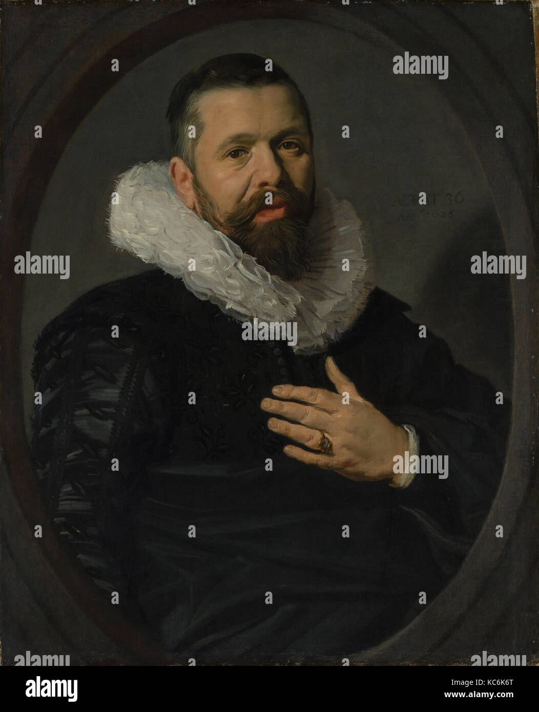 Portrait d'un homme barbu avec une collerette, Frans Hals, 1625 Banque D'Images