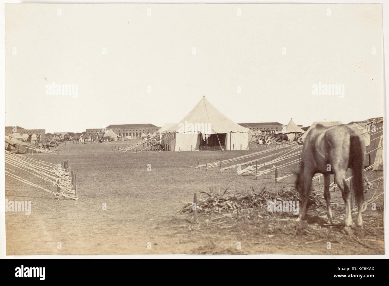 Partie de camp du gouverneur général à Cawnpoor,1859, Inconnu, 1859 Banque D'Images