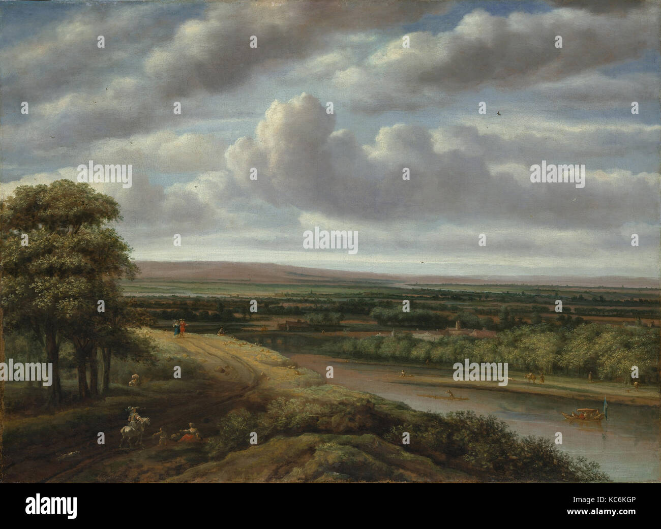 Un vaste paysage boisé, Philips Koninck, 1670 Banque D'Images