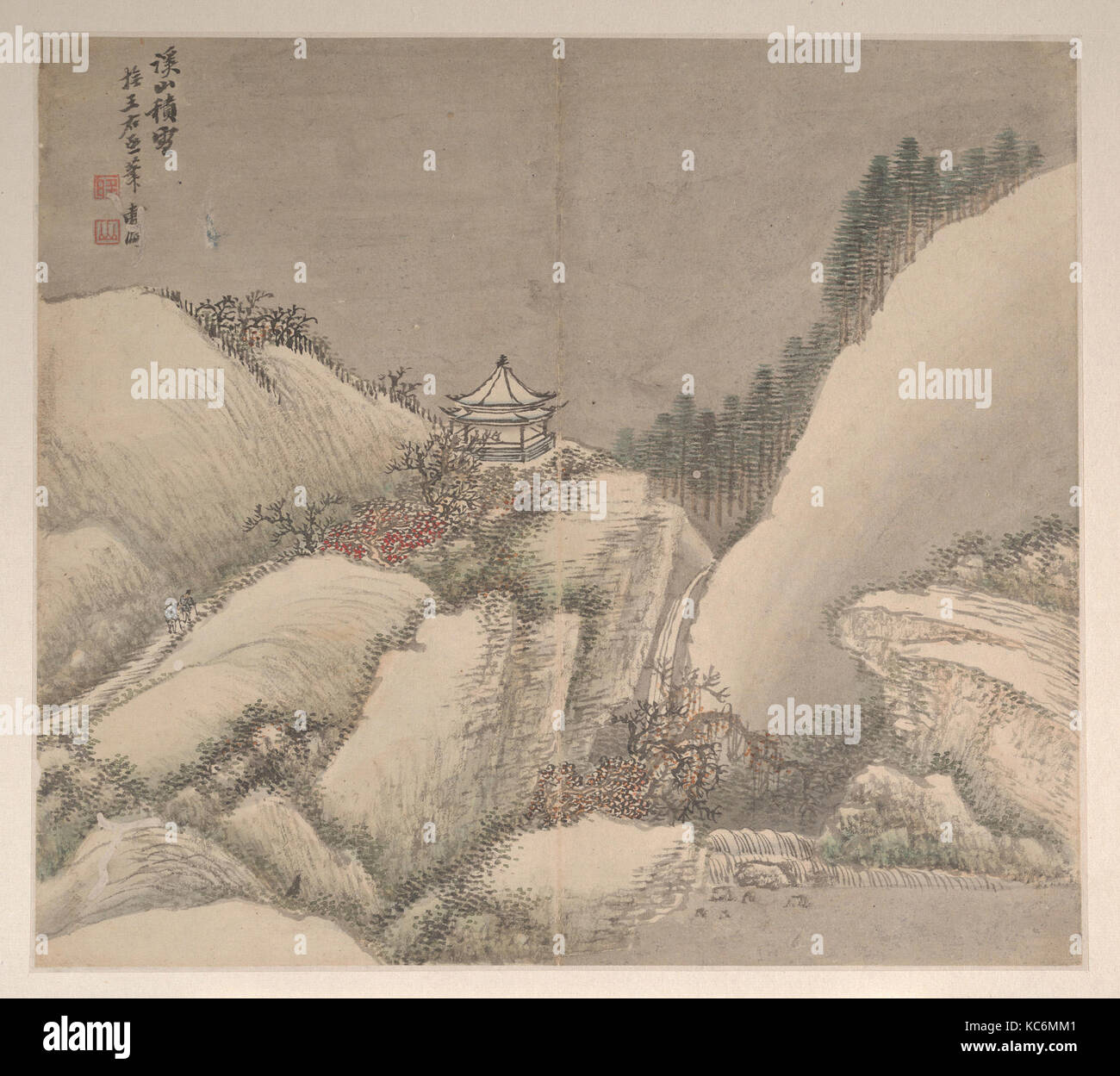 Dans le style des paysages divers artistes, Cao Jian Banque D'Images