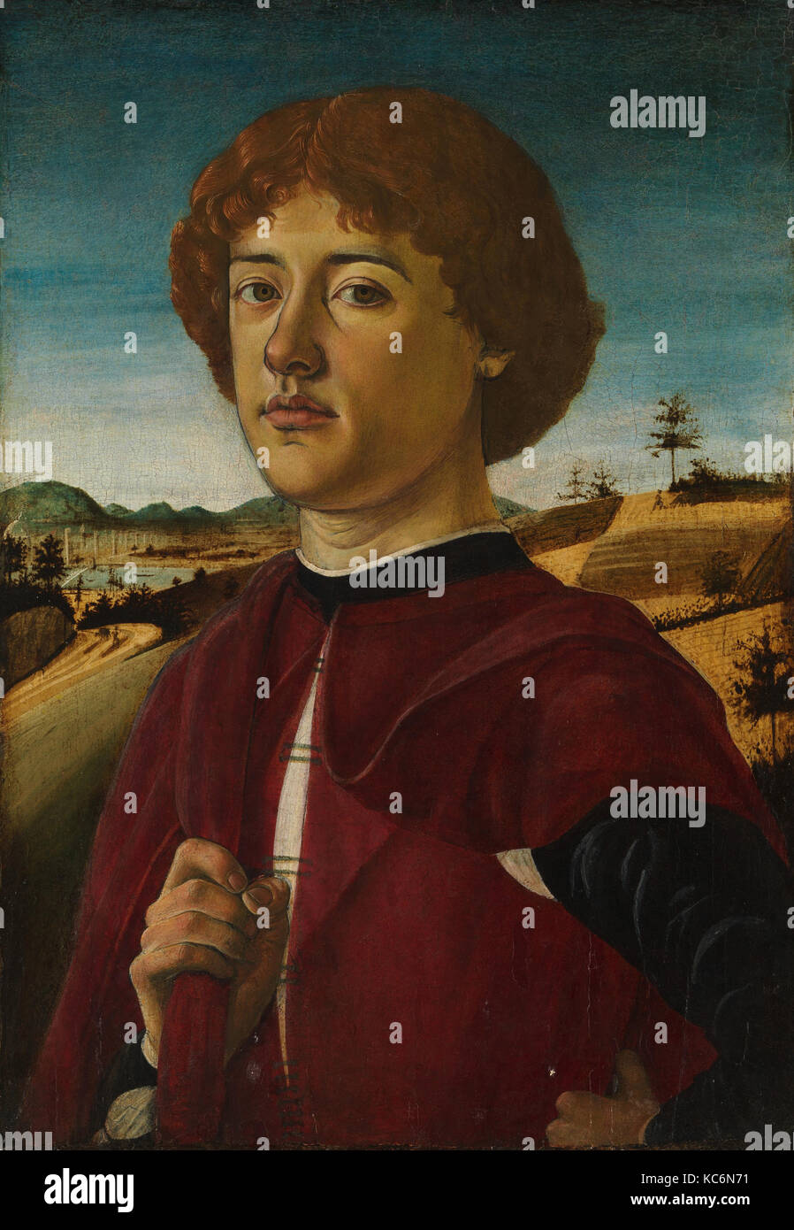 Portrait d'un jeune homme, Biagio d'Antonio, probablement ca. 1470 Banque D'Images