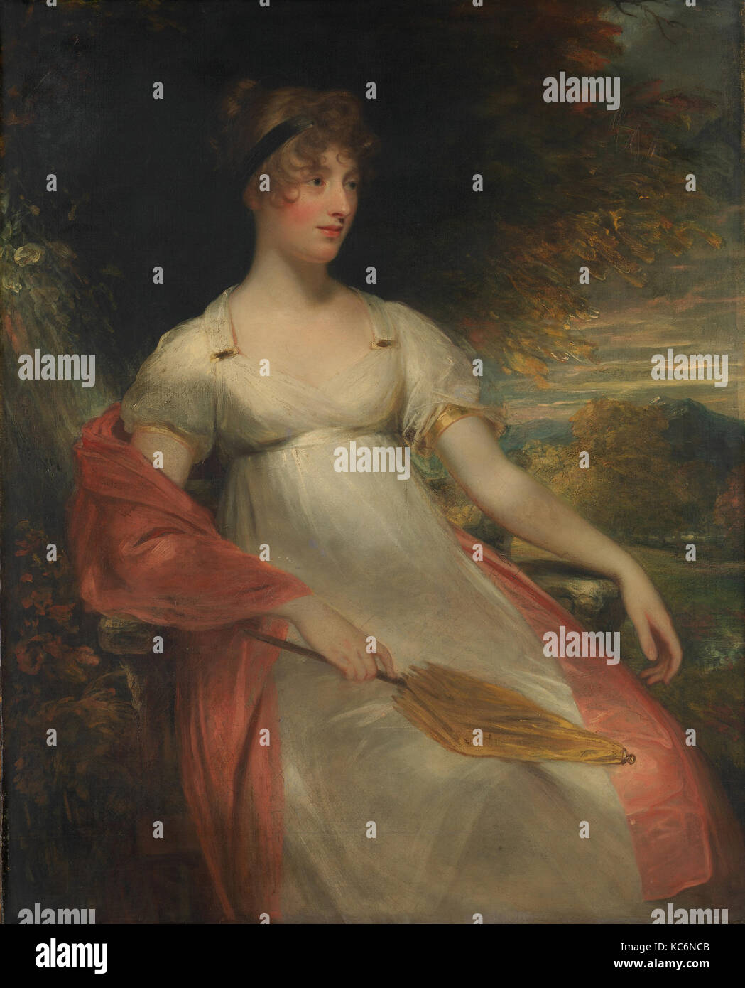 Portrait de femme, ca. 1805, huile sur toile, 50 x 40 1/4 in. (127 x 102,2 cm), peintures, Sir William Beechey (British, B-1541 Banque D'Images