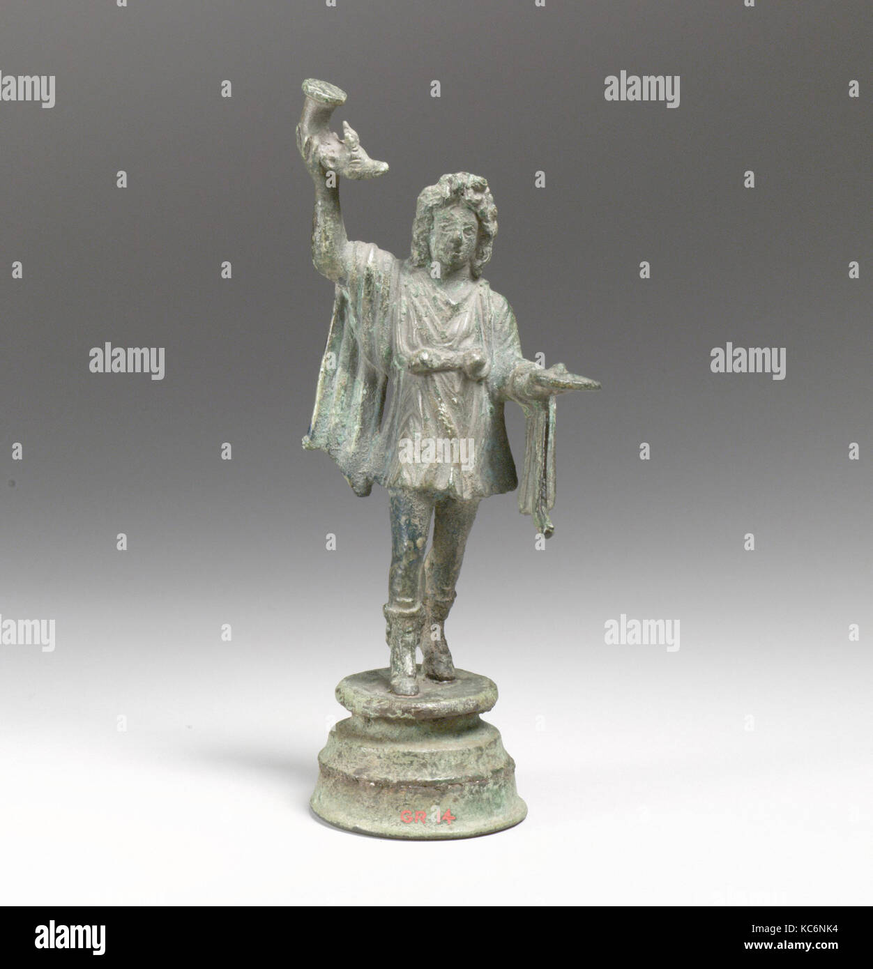 Statuette en bronze d'un dancing Lar, 1er siècle A.D Banque D'Images