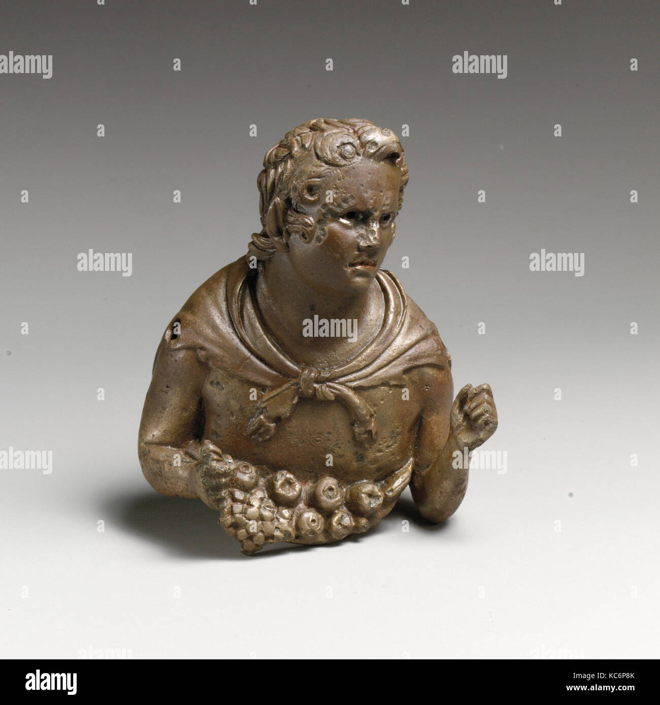 Buste en bronze d'un jeune satyre, première moitié du 2e siècle A.D Banque D'Images