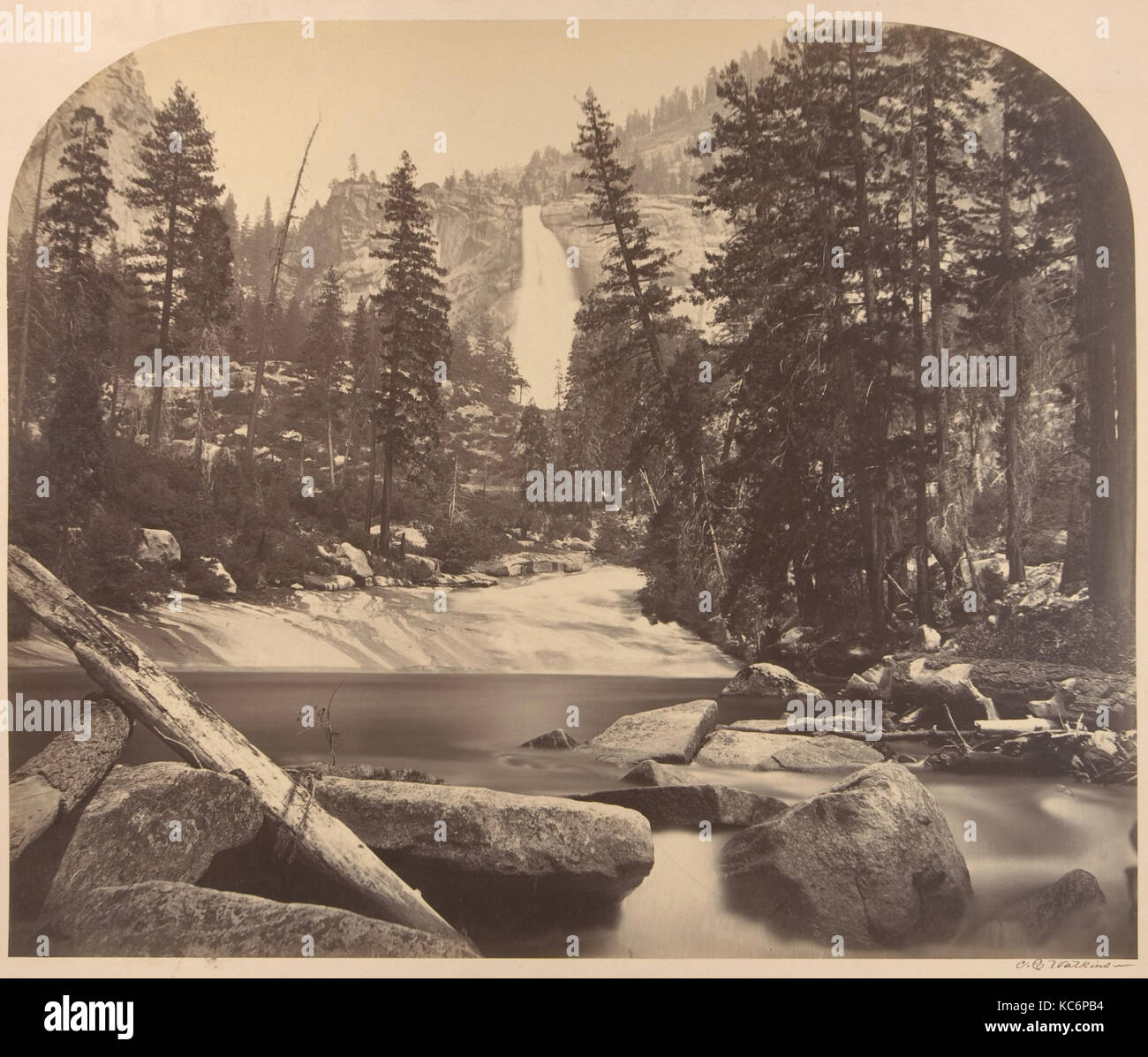 Le Nevada, à 215 mètres de l'automne 1861, à l'albumine argentique de négatif sur verre, de l'image : 42,2 x 51 x 53,6 ; Mount : 67, Photographies Banque D'Images