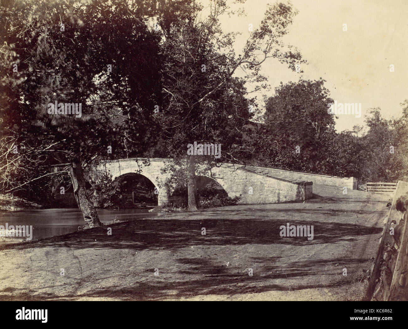 Burnside Bridge, à travers l'Antietam, près de Sharpsburg, n° 1, septembre 1862, Alexander Gardner, 1862 Banque D'Images